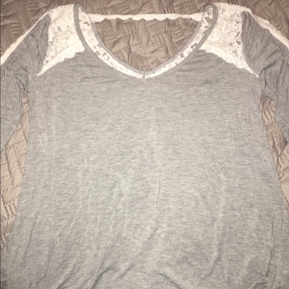 Abercrombie & Fitch Lace Detail Long Sleeve
